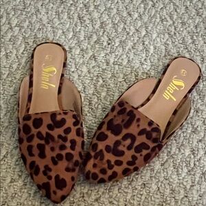 SHEIN Brown Leopard Print Mules